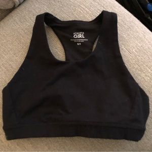 Girls Black Athleta Sports Bra. Size Small/7